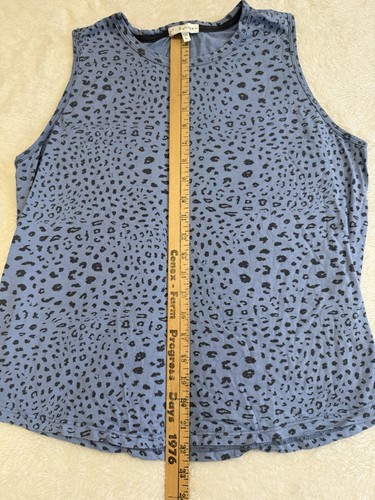PJ Salvage Size L Blue Animal Print 2 Piece Pajama Set Tank Top Shorts - Picture 2 of 9