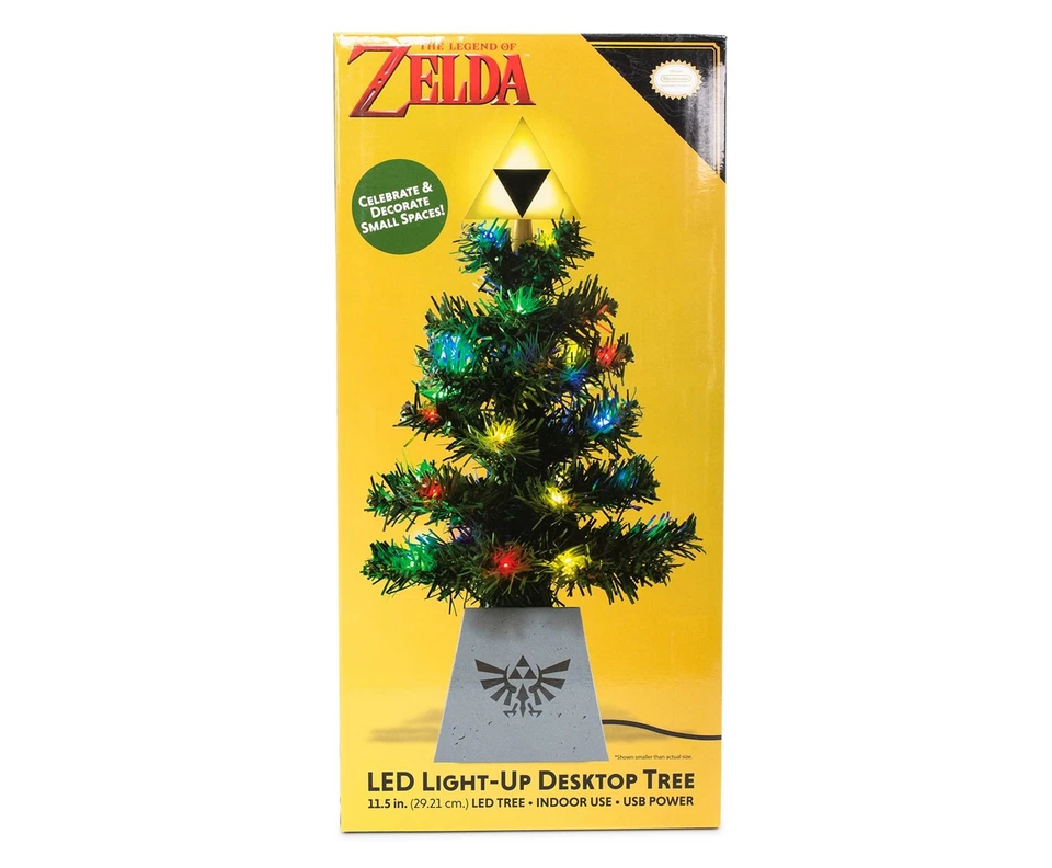 The Legend of Zelda Triforce LED Alimentado por USB Iluminado Escritorio Árbol de Vacaciones Foto 2 de 4