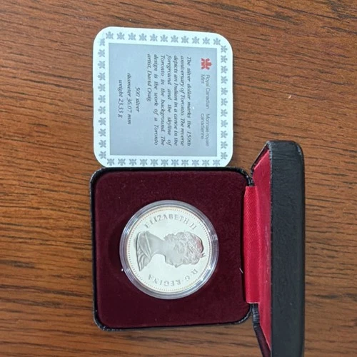 1984 Toronto 150th Anniversary Canadian Silver Dollar Coin Uncirculated