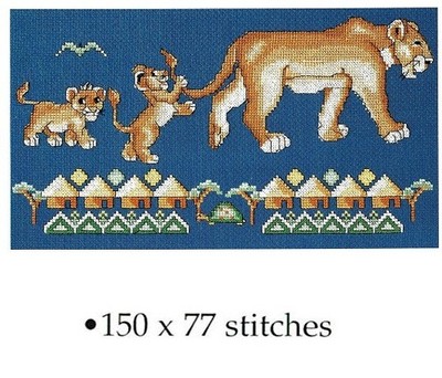 LION FAMILY  CROSS STITCH PATTERNS ONLY   888C