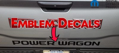 RAM '' POWER WAGON ''  Tailgate Decal 2019 2020 2021 2022 2023 2024