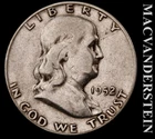 1952-S Franklin Half Dollar- Silver- Scarce Better Date- No Reserve #L5645
