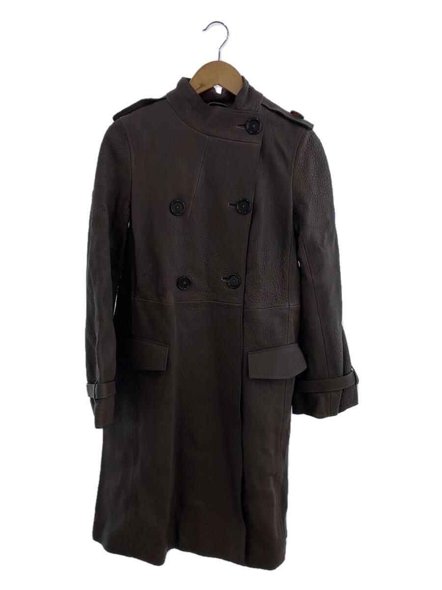 ALTRA BOTTEGA VENETA altro cappotto 38 pelle di pecora marrone