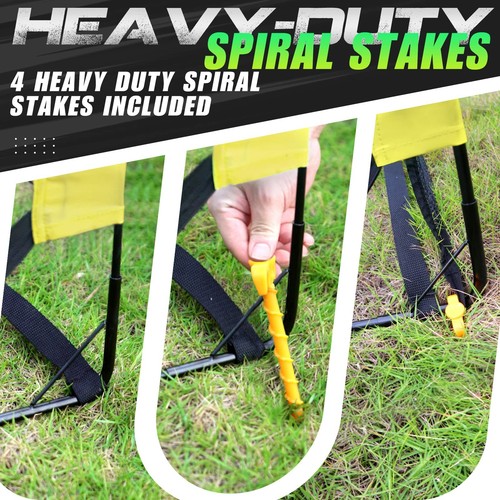 Kids Soccer Goal for Backyard, 5×3, 6×4, 9×5FT Easy Foldable Socc - Picture 4 of 8