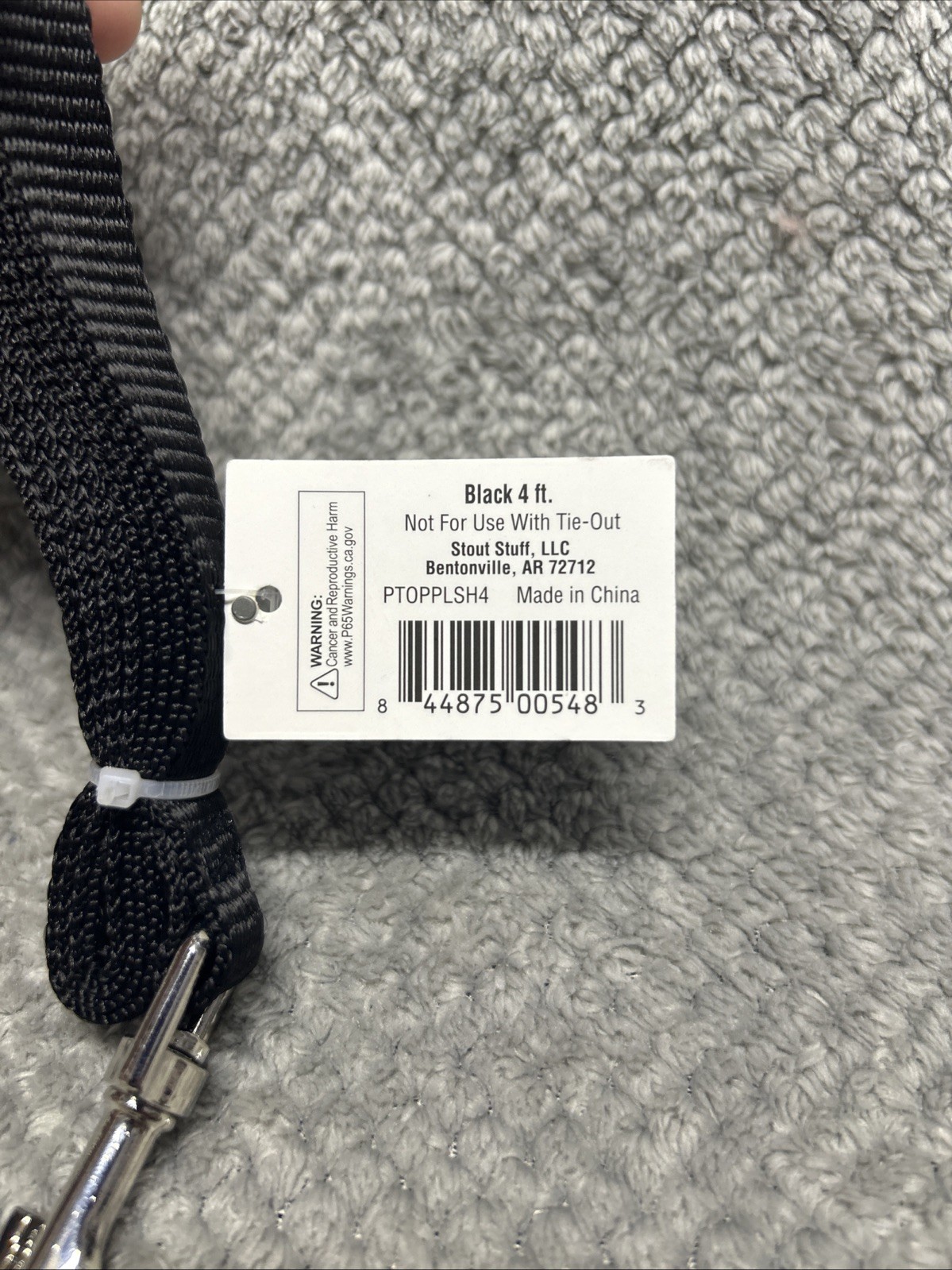 Pet Champion 4 Foot Metal Standard Dog Leash Black Small