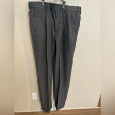 Perry Ellis Portfolio Mens Charcoal Dress Pants 34x34