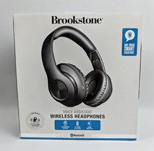 Smart Touch Bass Boost Wireless Headphones  Noise Cancelling - BROOKSTONE - NEW