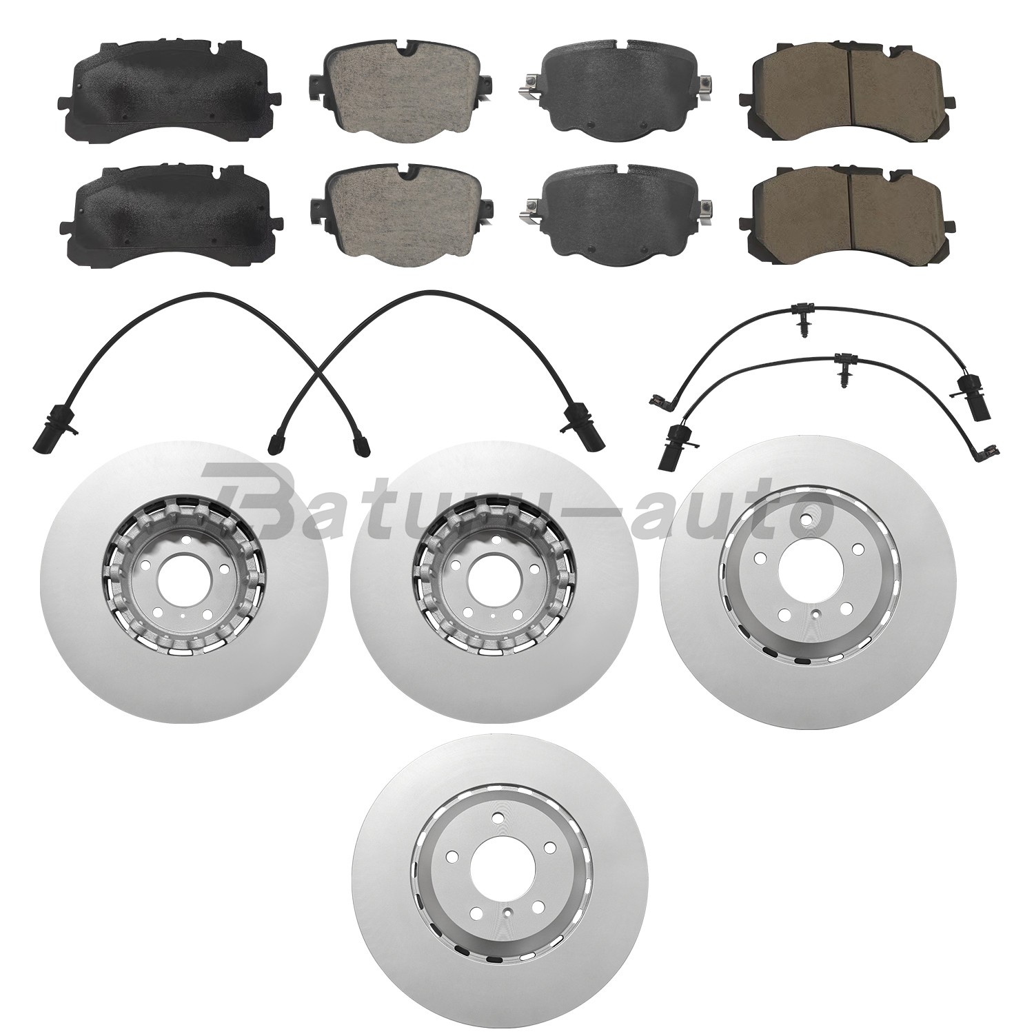 New Front & Rear Brake Pads & Rotors For 2016-2023 Bentley Bentayga 4PCS