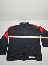 Nike Men's XL Storm Fit Black And Red Windbreaker Jacket Full Zip