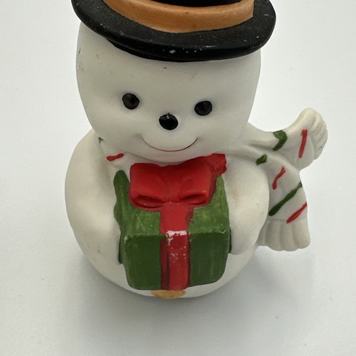 (2) Vintage Schneemann Figur Keramik Weihnachten Feiertag Deko Made in Sri Lanka - Bild 4 von 7
