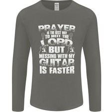 Don'T Mess With My Guitar Funny Slogan Mens Long Sleeve T-Shirt