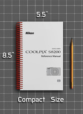 Nikon CoolPix S8200 User Reference Manual 1/2 Size 5.5" x 8.5" Small Compact