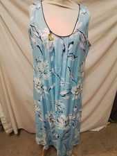 Cyberjammies Madelyn Blue Floral Long Nightdress Size 14 - Z#4456