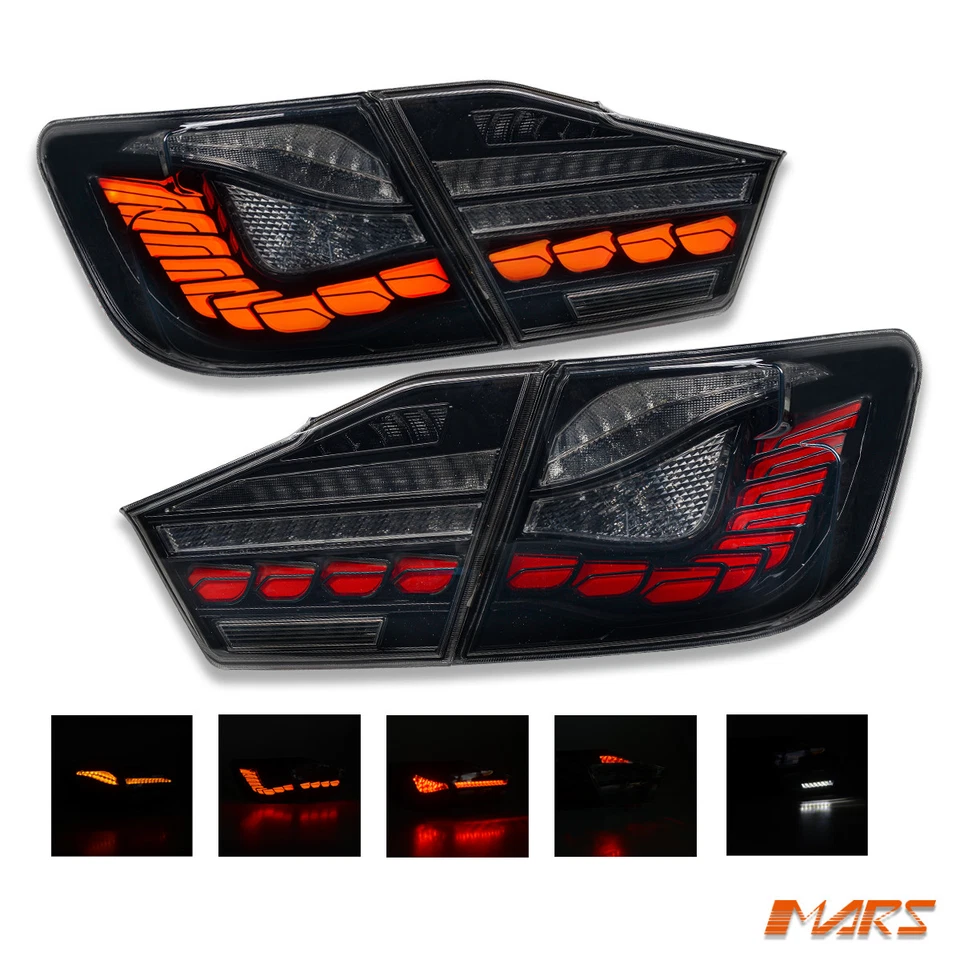 Smoked LED OLED Sequential Indicator Tail lights for Toyota Aurion 2012-2017 - image 3 of 4