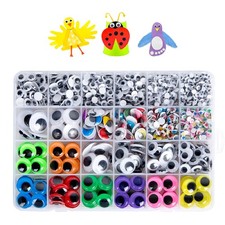 1680pcs Googly Eyes Self Adhesive, Assorted Colors Sizes for Crafts 1680pcs