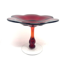Duncan Miller Canterbury Ruby Compote Pedestal Serving Bowl Dish USA