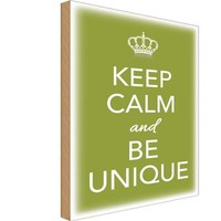 Holzschild 30X20 Cm Keep Calm And Be Unique Deko Geschenk Holz Schild