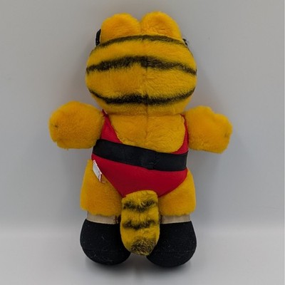 Garfield Wrestling Champ Plush Vintage Dakin Fun Farm 1981 Orange