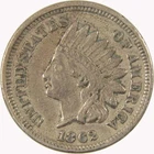 1862 Indian Head Cent XF EF Extremely Fine Details Penny SKU:CP1092