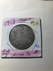 1913 Canada Silver Half  Dollar