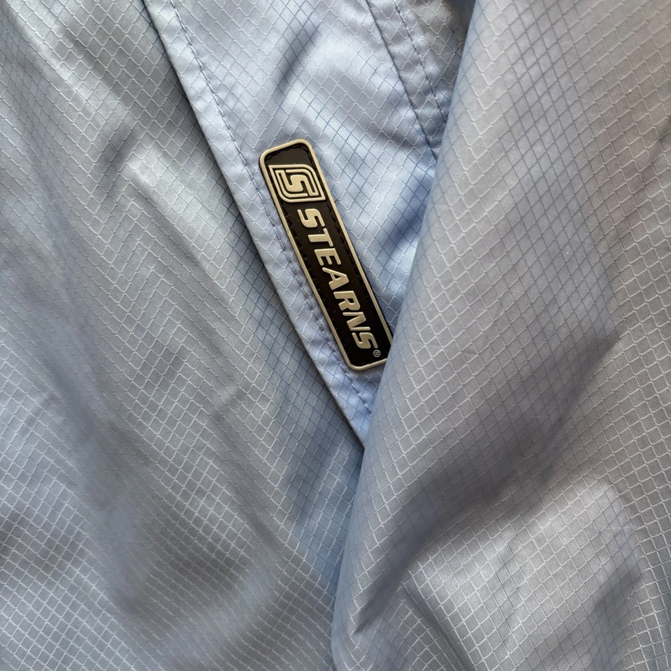 Chaqueta de lluvia cortavientos con capucha Stearns Dry Wear para hombre talla XL, azul/gris Foto 3 de 4