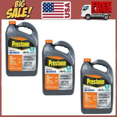 3 Pack Prestone DEX-COOL Antifreeze+Coolant for GM Vehicles; Extended Life 1 gal