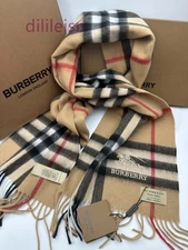 NWT ™️Burberry™️ Nova Check Reversible Scarf With Gift Box and Bag