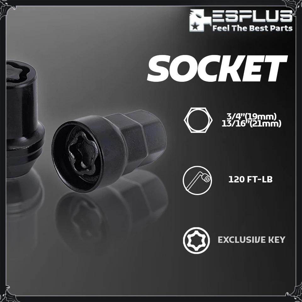 24 Pc Jeep OEM Wheel Lock Black M14x1.5 Fit 2022-Latest Wagoneer/Grand Wagoneer - Image 4 of 4