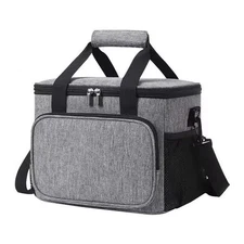 13 L Gray Oxford Insulated Cooler Bag 