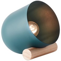 Brilliant Lampe, Koji Tischleuchte TüRkis, Metall/Holz, 1X A60, E27, 25W,Normall