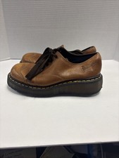 VTG Y2K Dr. Martens AirWair 8651 Leather Oxford Shoes UK 6 Chunky Platform Brown