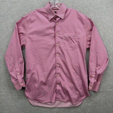Peter Millar Shirt Mens Large Pink White Stripe Stretch Performance Active Dress