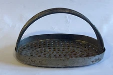 Vintage Primative Victorian One Of A Kind Handmade Tin Cheese Grater