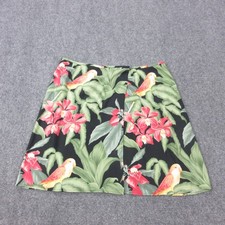Tommy Bahama Skirt Womens 12 Multicolor Silk A Line Tropical Floral Knee Length