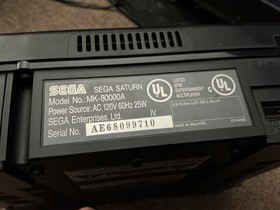 Vintge SEGA Saturn Home Console Black powers on Not fully tested Can&rsquo;t read disc