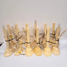 Candle Candoliers Plastic Lot 12 Single Drip Christmas Window Candle Electric