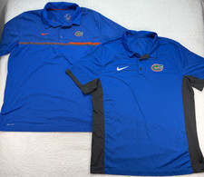Nike Dri-Fit UF Florida Gators Polo Shirts Men's XL Blue Game Day Gear Lot of 2
