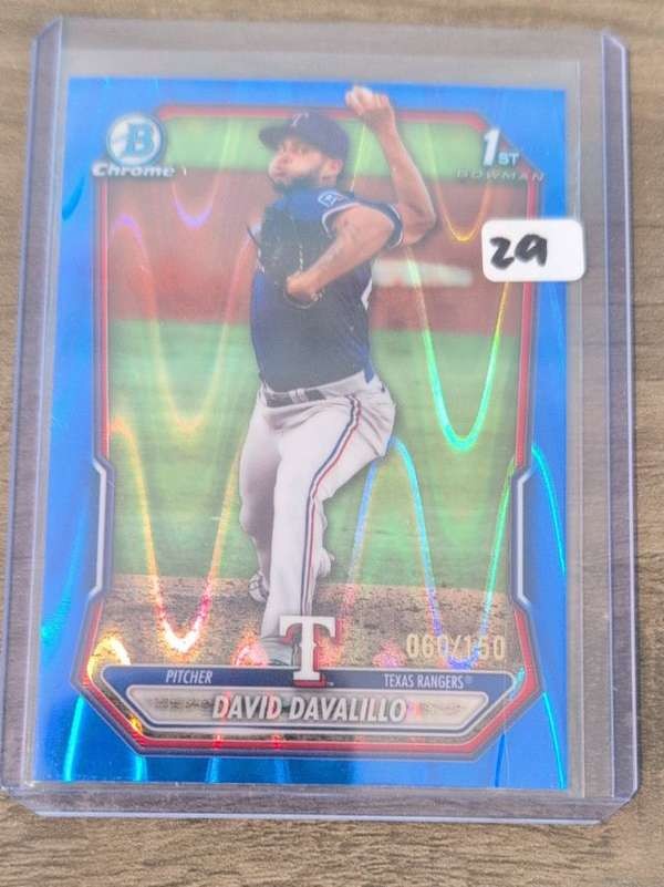 2026 Bowman - Chrome Prospects Blue Raywave Refractor #BCP-42 David Davalillo