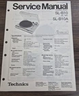 Technics SL-B10, SL-B10A Turntable Service Manual - Original