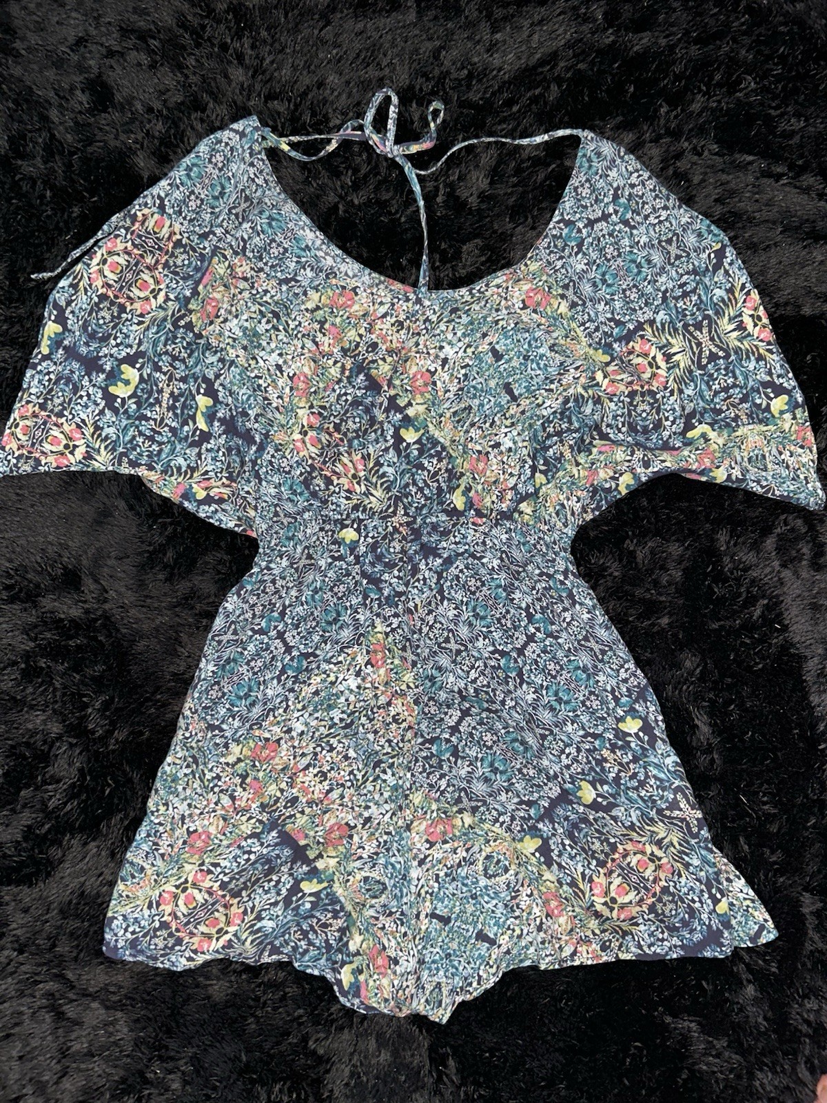 BCBGeneration Surplice Neck Short Flutter Sleeve … - image 2