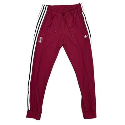 Adidas Ajax Amsterdam Burgundy Red Track Warmup Pants, Size Medium
