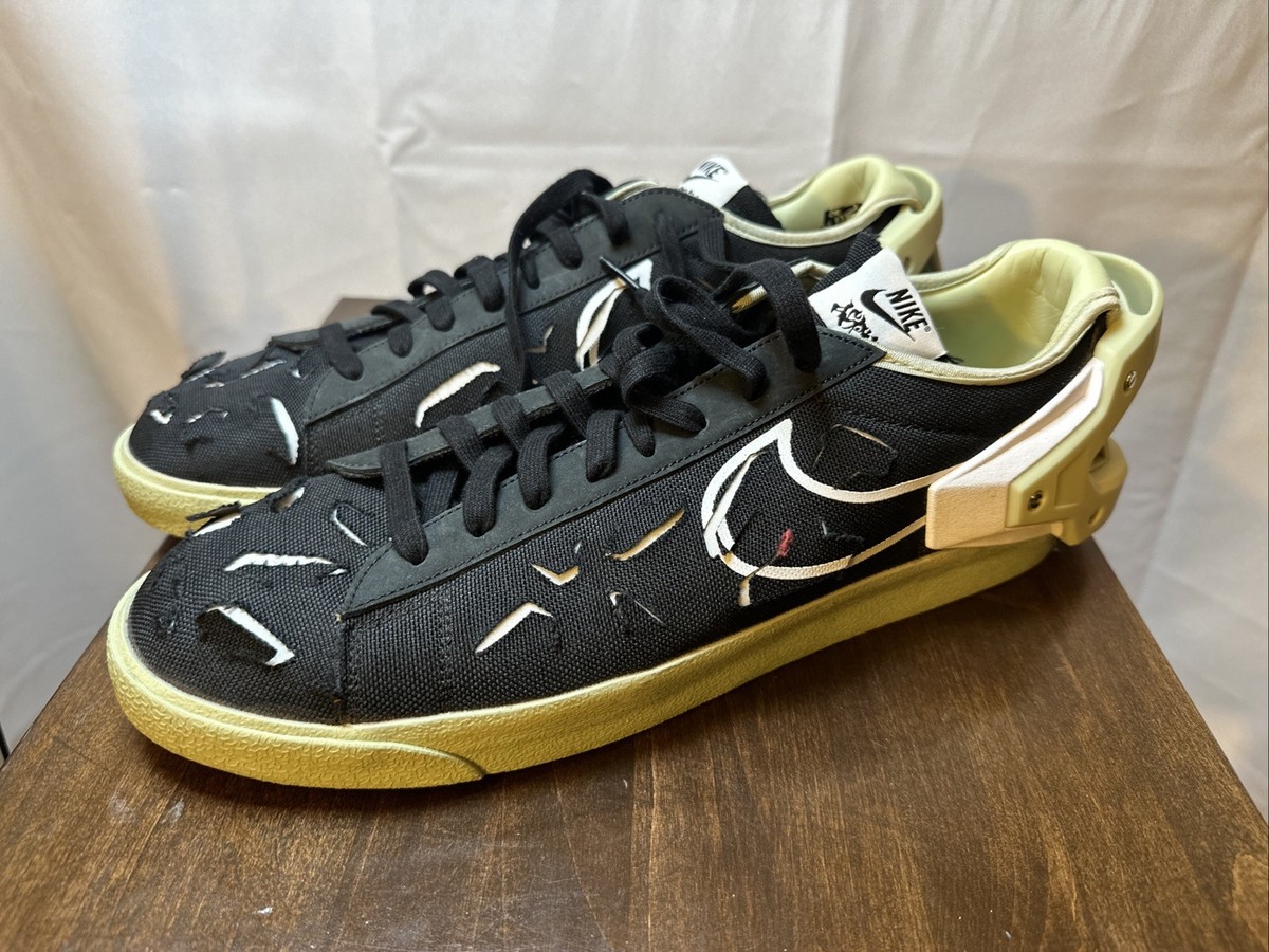Nike Blazer Low Acronym Black Olive Aura Mens Shoes Sneakers  display picture 2