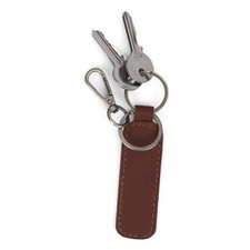 Genuine Leather Key Ring Premium Key Fob Chain, Durable Universal Key Tan