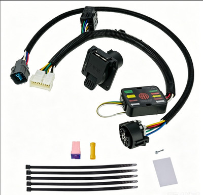 New 7-Way Flat Trailer Wiring Harness, Fits 2012-2015 Honda Pilot Plug and Play