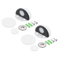Magnetischer TüRstopper Fang, 2 StüCk Edelstahl Bodenmontage TüRstopper, Weiß