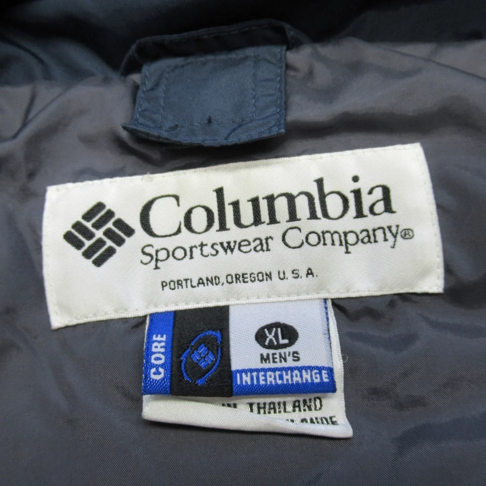 Chaqueta Columbia Para Hombre XL Azul Intercambio Impermeable Con Capucha Cremallera Completa 3 en 1 Shell Foto 4 de 4