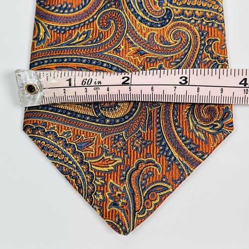 W.H. Belk Mens 100% Silk Tie Multicolor Paisley Made Italy Luxury NWT $65 - Picture 8 of 9