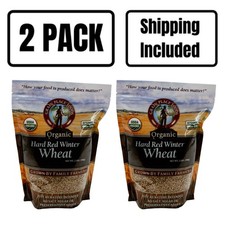 Organic Hard Red Winter Wheat  2 lb  Pack of 2  Non-GMO  Shipping Included 