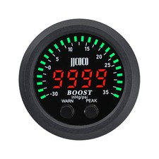 Digital Boost Gauge PSI 52mm LED 12v PREMIUM KIT with Sensor - Peak and Warning