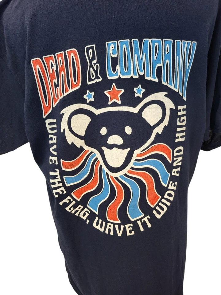 Camiseta Dead and Company Grateful Dead Verano 2018 Tour Roja Blanca Azul Talla L Foto 3 de 4